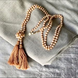Chan Luu Knotted Pearl Tassel Lariat NWOT